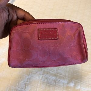 Coach zippered cosmetic bag